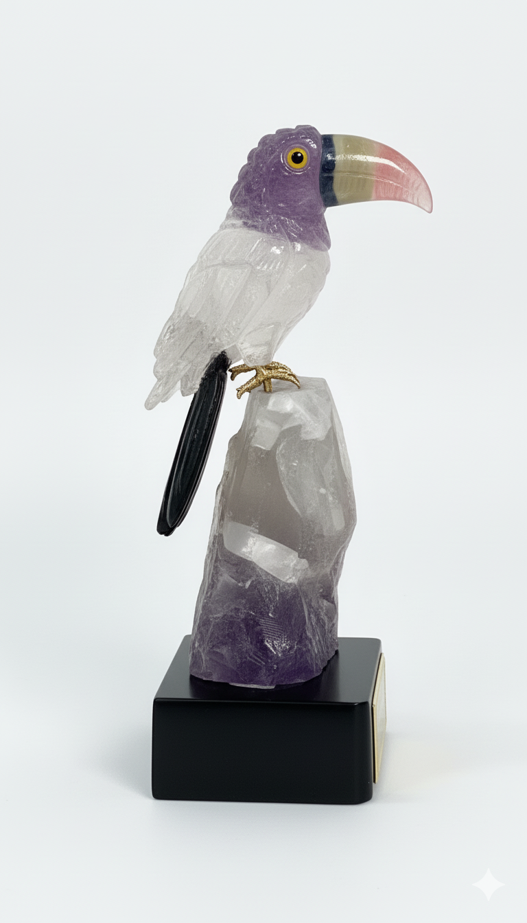Handcrafted Toucan Sculpture - Image 4